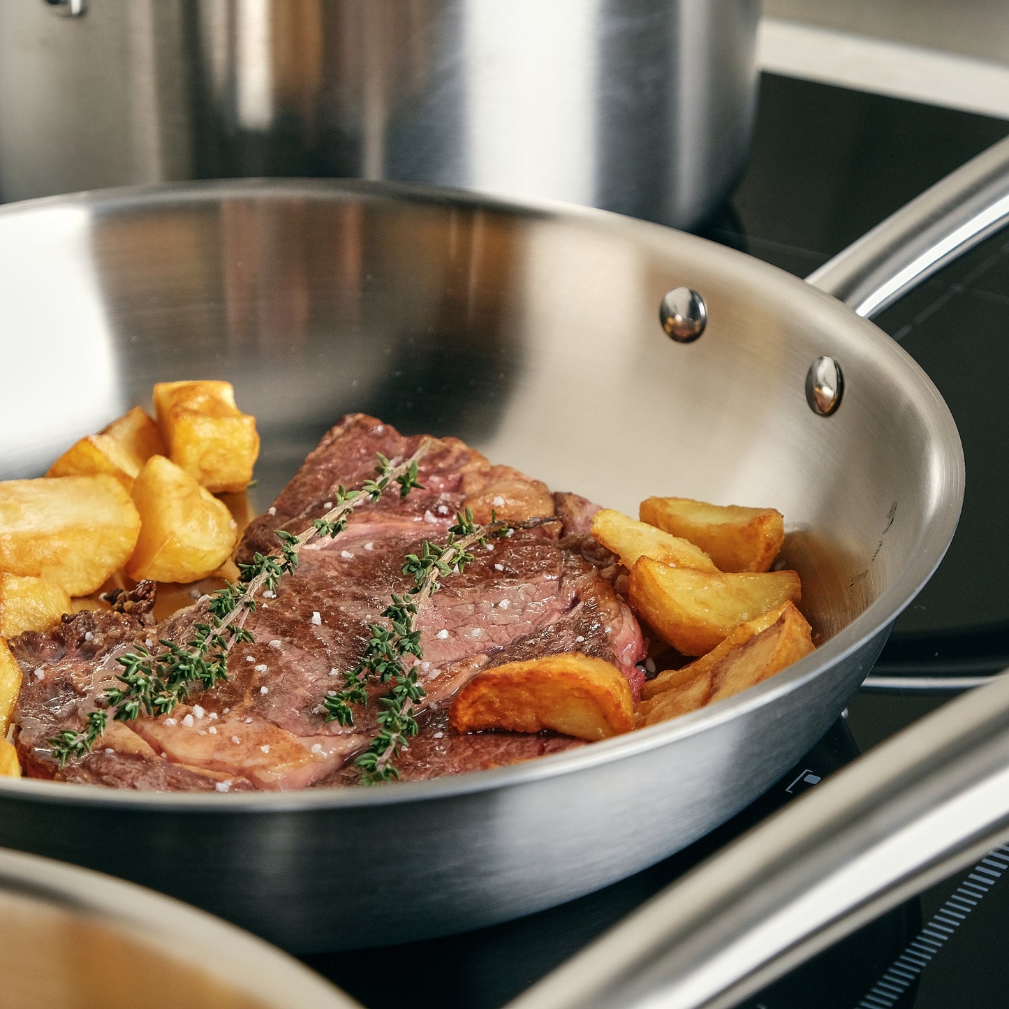 POELE 20 CM INOX 18/10 TRIPLY - KAMBERG®