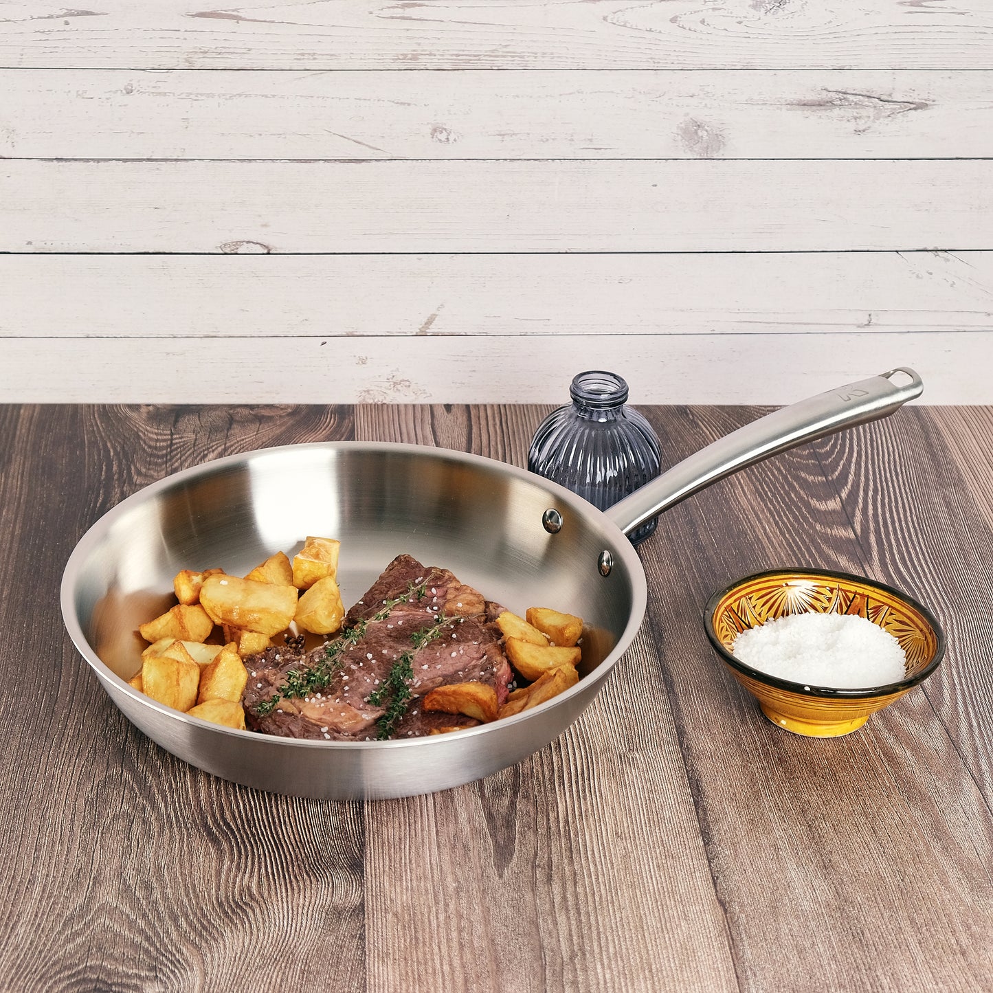 POELE 20 CM INOX 18/10 TRIPLY - KAMBERG®
