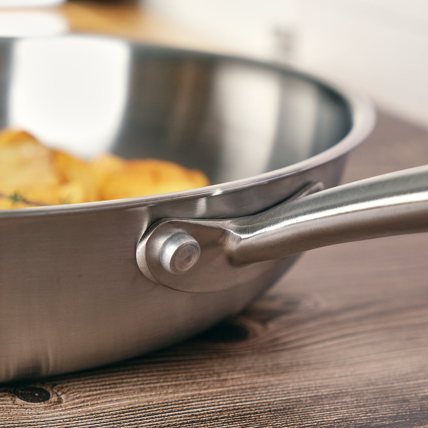 POELE 24 CM INOX 18/10 TRIPLY - KAMBERG®