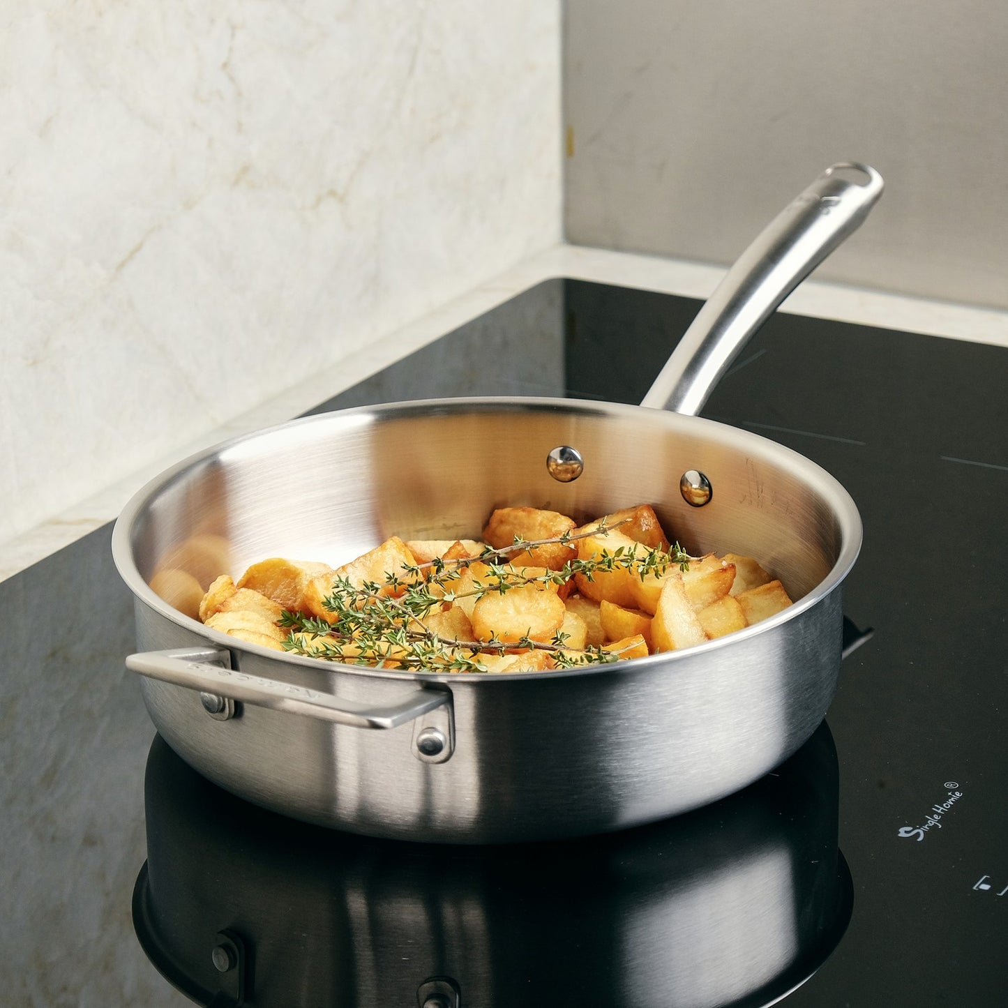 SAUTEUSE 24 CM INOX 18/10 TRIPLY - KAMBERG®