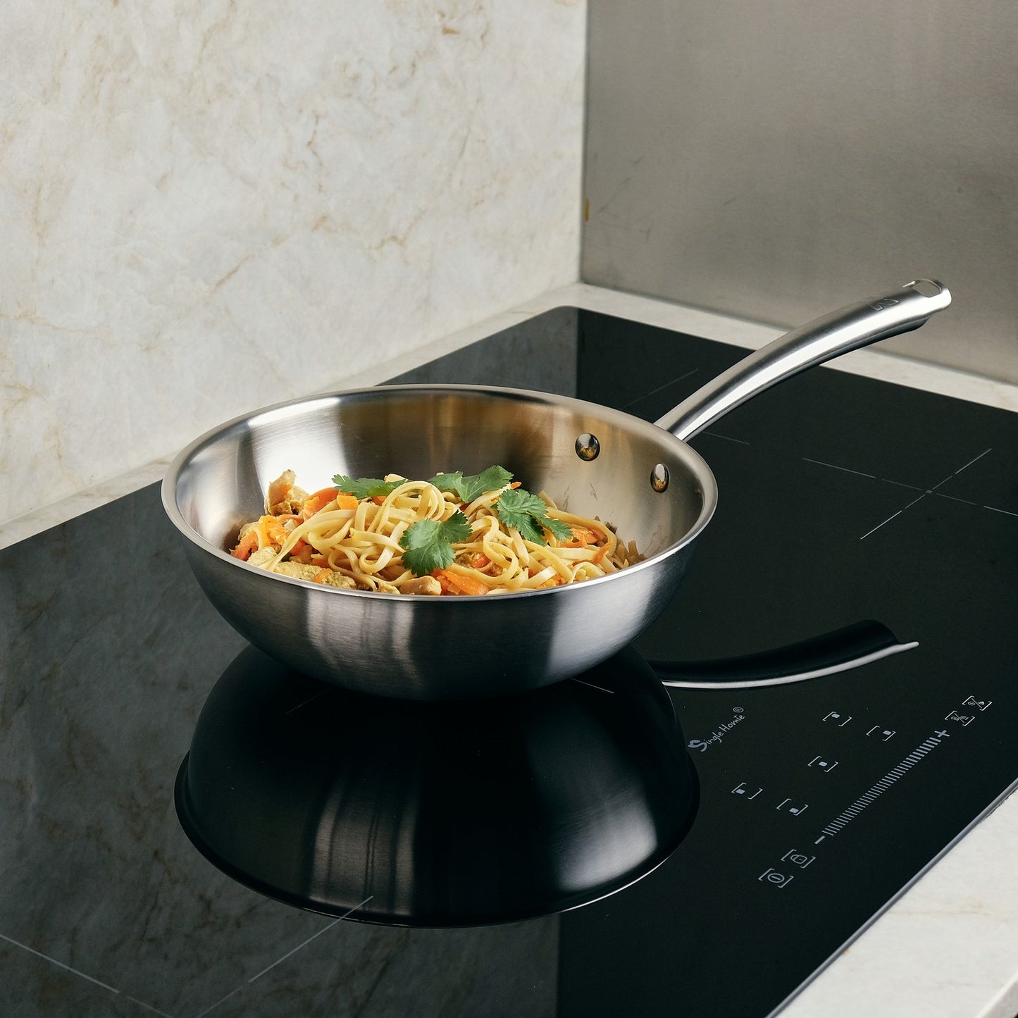 WOK 24 CM INOX 18/10 TRIPLY - KAMBERG®