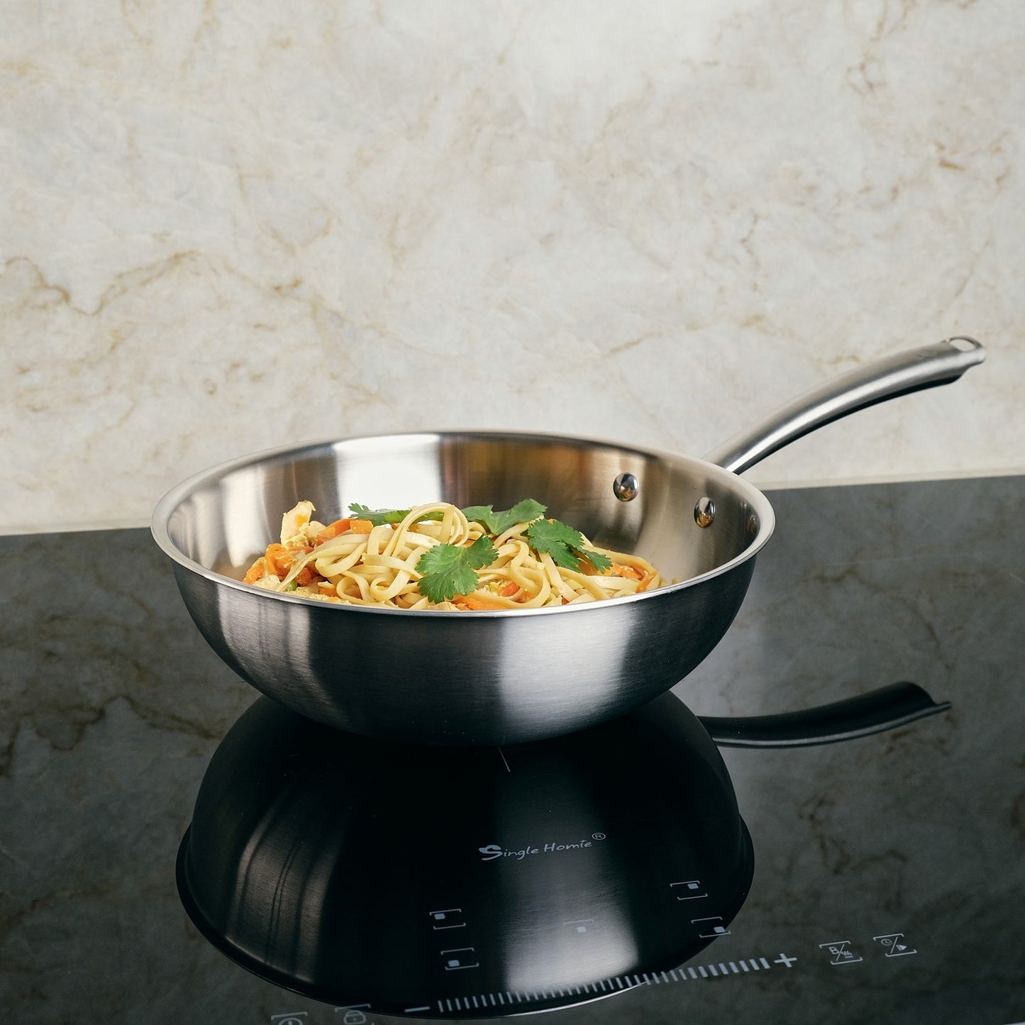 WOK 24 CM INOX 18/10 TRIPLY - KAMBERG®