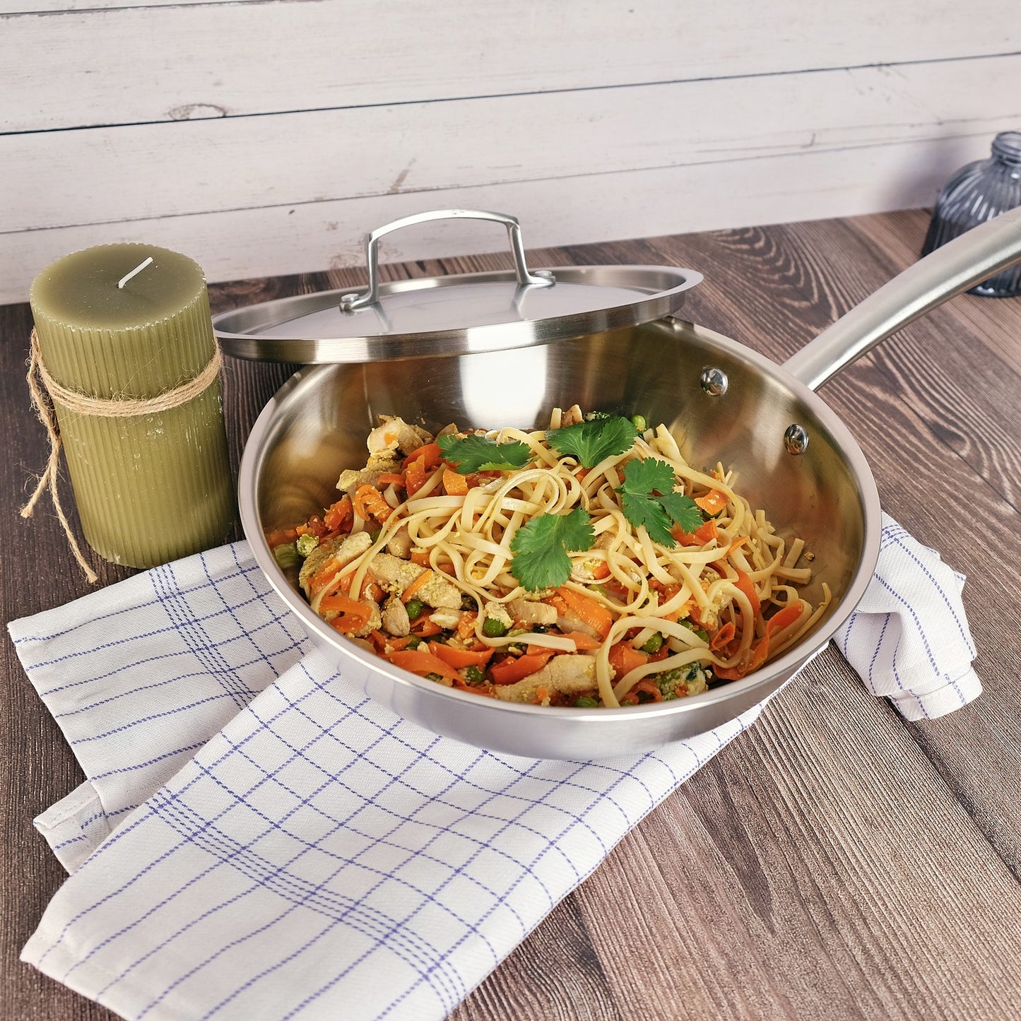 WOK 24 CM INOX 18/10 TRIPLY - KAMBERG®