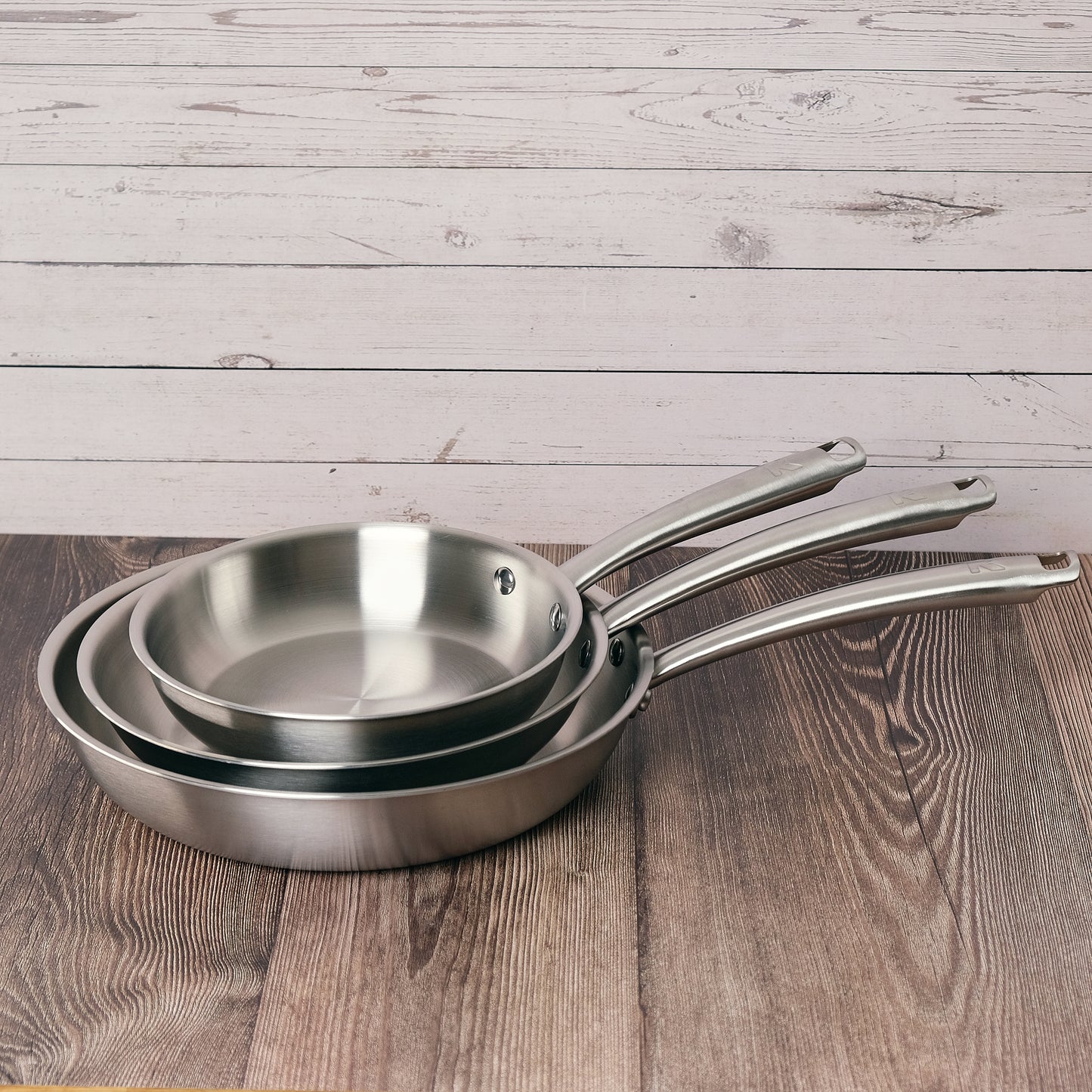 COFFRET 3 POELES INOX 18/10 TRIPLY - KAMBERG®
