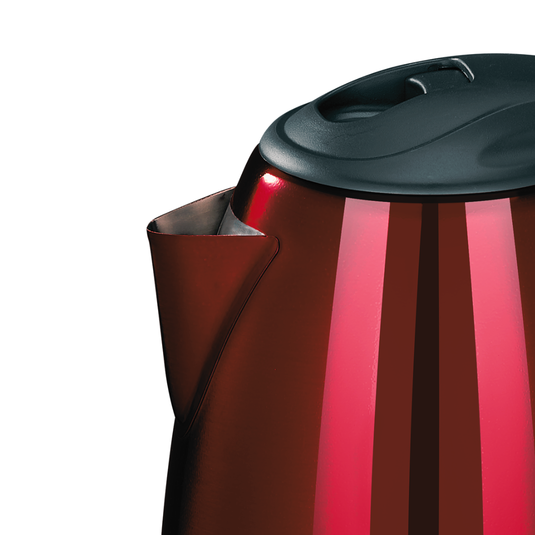 BOUILLOIRE ROUGE INOX 18/10 1,8 L. KAMBERG®