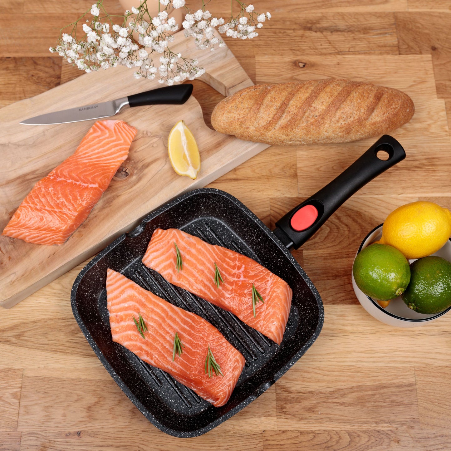 KAMBERG® CAST ALUMINUM GRILL PAN 24 CM