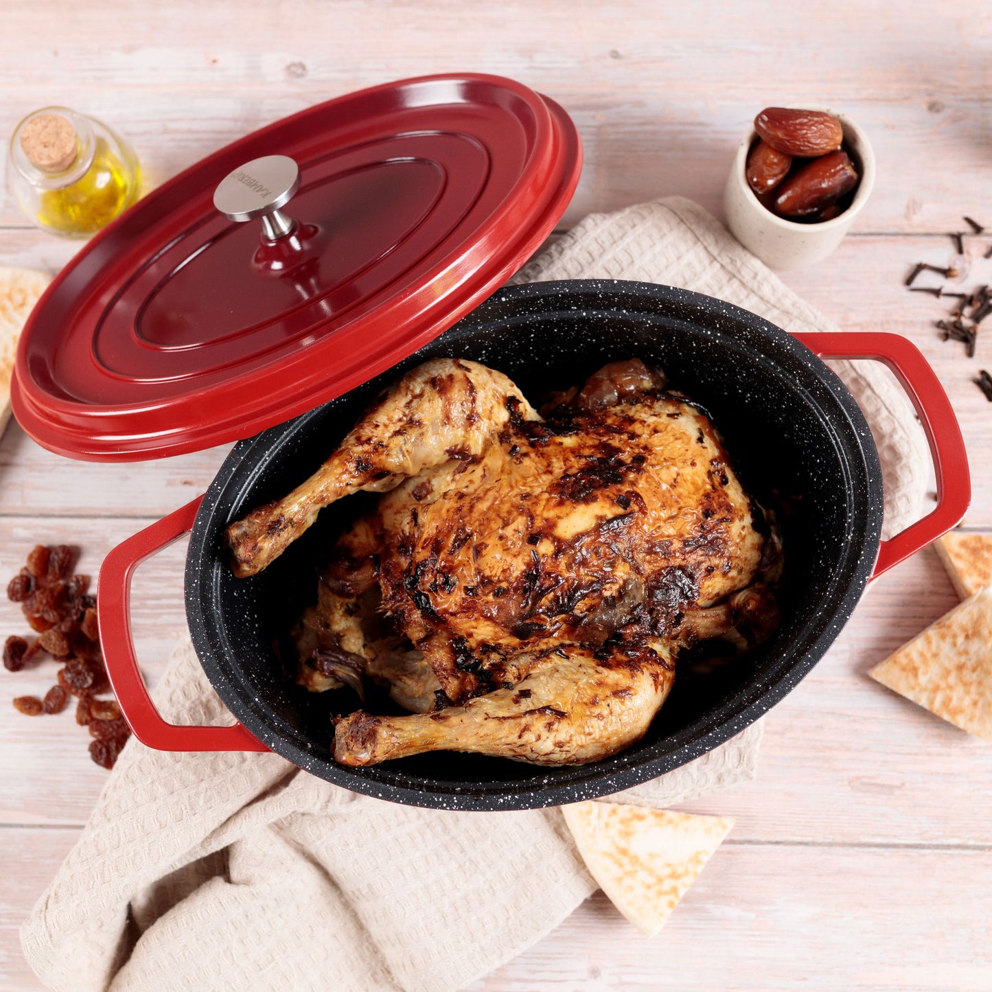 COCOT COTTE 26 CM RED OVAL CAST ALUMINUM KAMBERG®