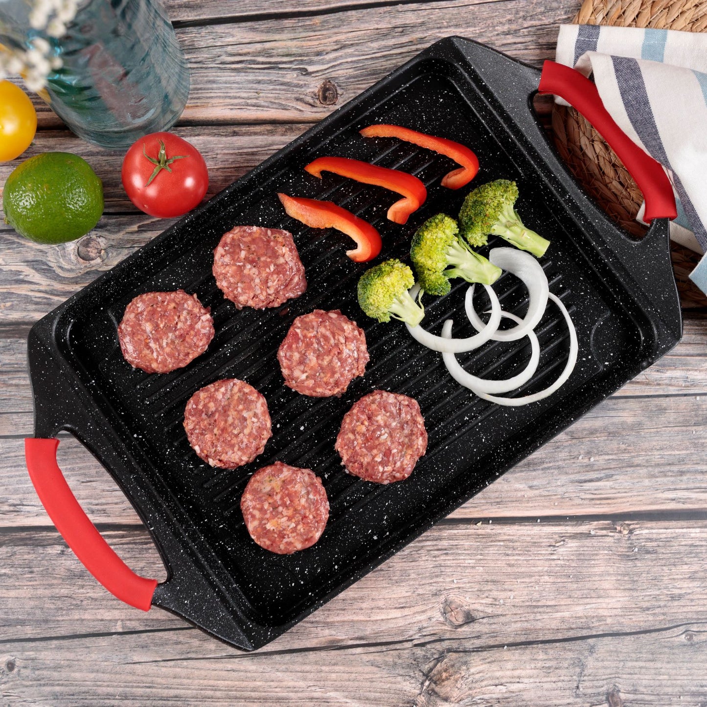 PLANCHA GRILL 45*26 CM FONTE D'ALUMINIUM KAMBERG®