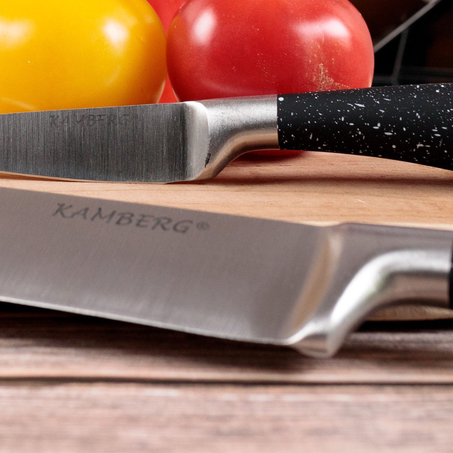 KAMBERG® MARBLED 8 PCS KNIFE BLOCK