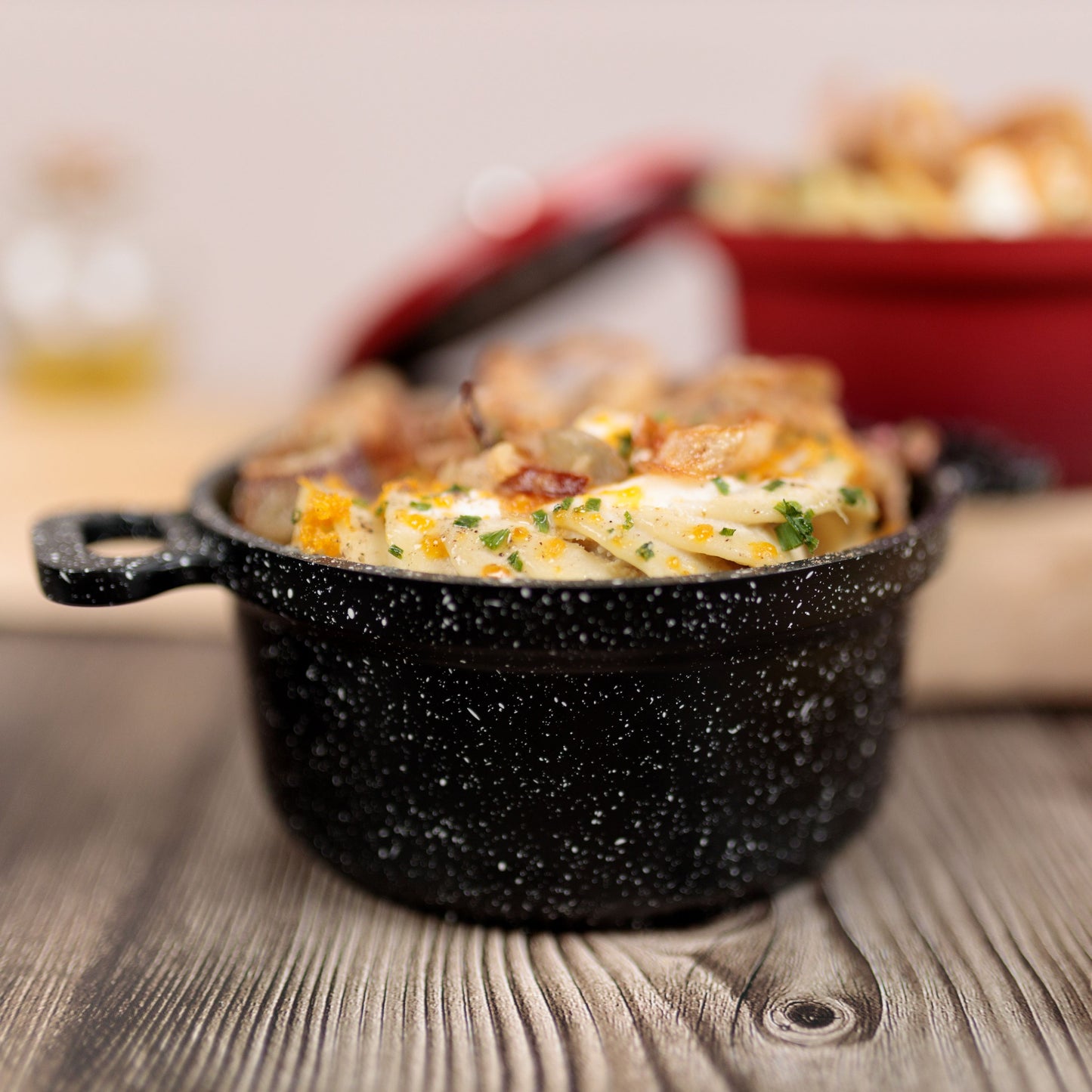 MINI COCOTTE X 4 - 12 CM BLACK ROUND CAST ALUMINUM KAMBERG®