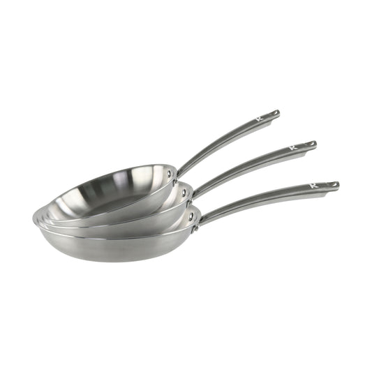 COFFRET 3 POELES INOX 18/10 TRIPLY - KAMBERG®