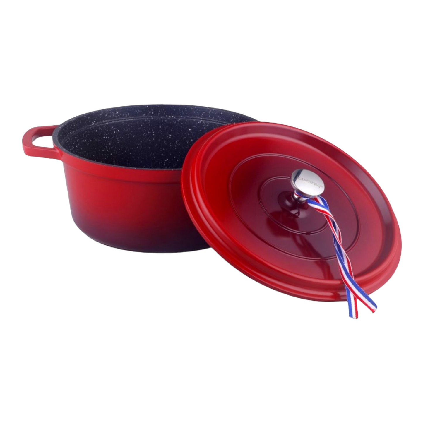 COCOTTE 16 CM ROUGE RONDE FONTE D'ALUMINIUM KAMBERG®