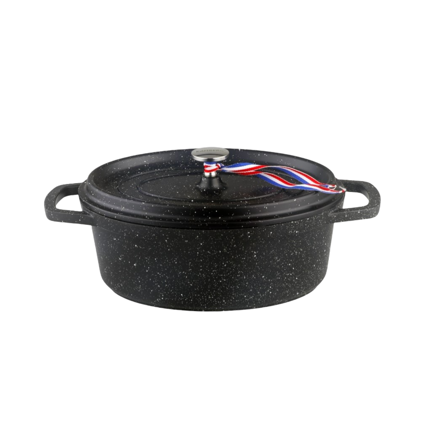 COCOTTE 26 CM NOIRE OVALE FONTE D'ALUMINIUM KAMBERG®
