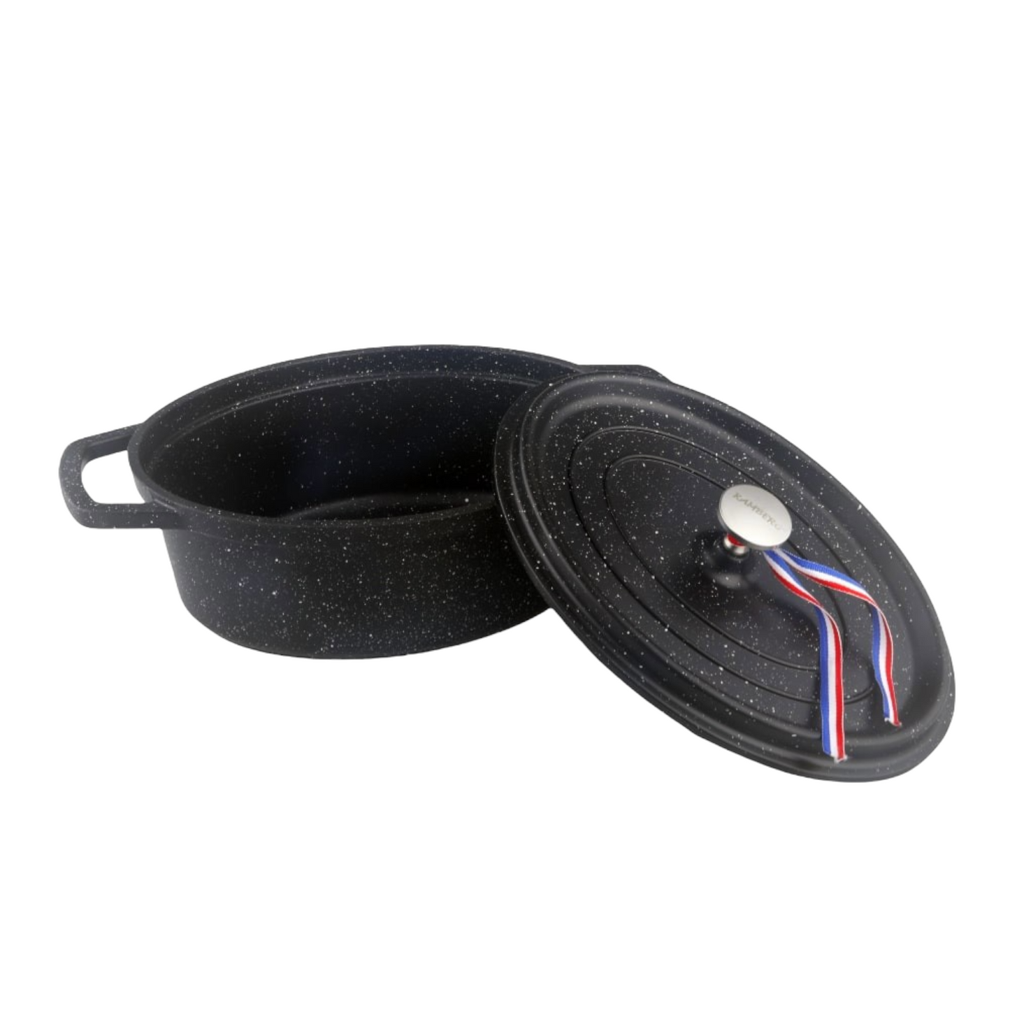 KAMBERG® CAST ALUMINUM OVAL 30 CM BLACK COCOTTE