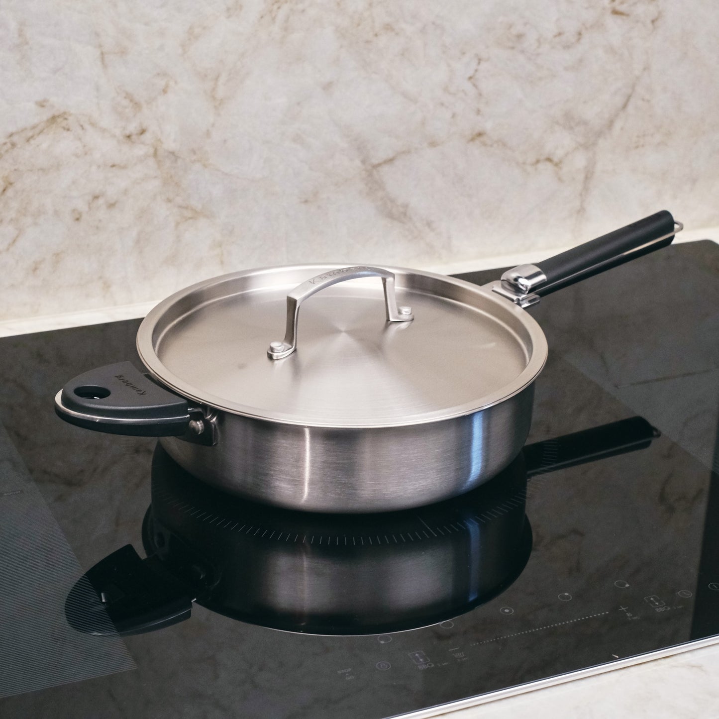 SAUTEUSE 28 CM INOX TRIPLY MANCHE AMOVIBLE KAMBERG®