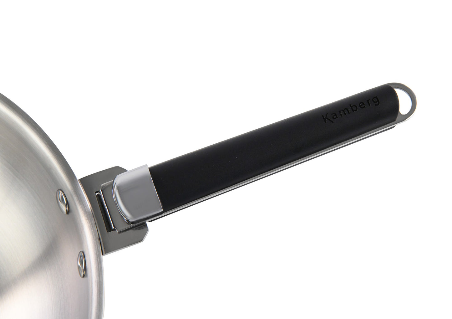 WOK 28 CM INOX TRIPLY MANCHE AMOVIBLE KAMBERG®