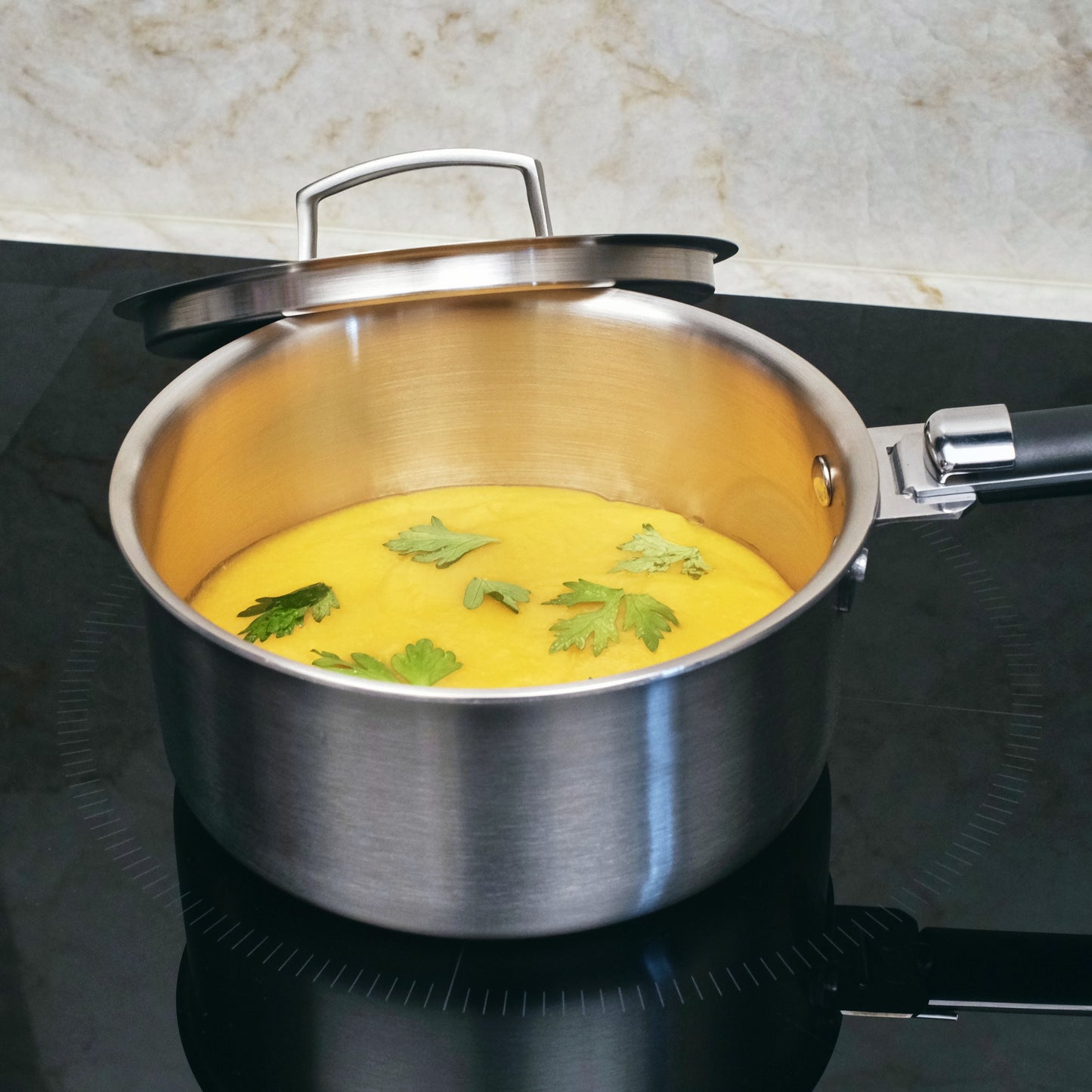 COFFRET 2 CASSEROLES 18/20 CM INOX TRIPLY MANCHE AMOVIBLE KAMBERG®