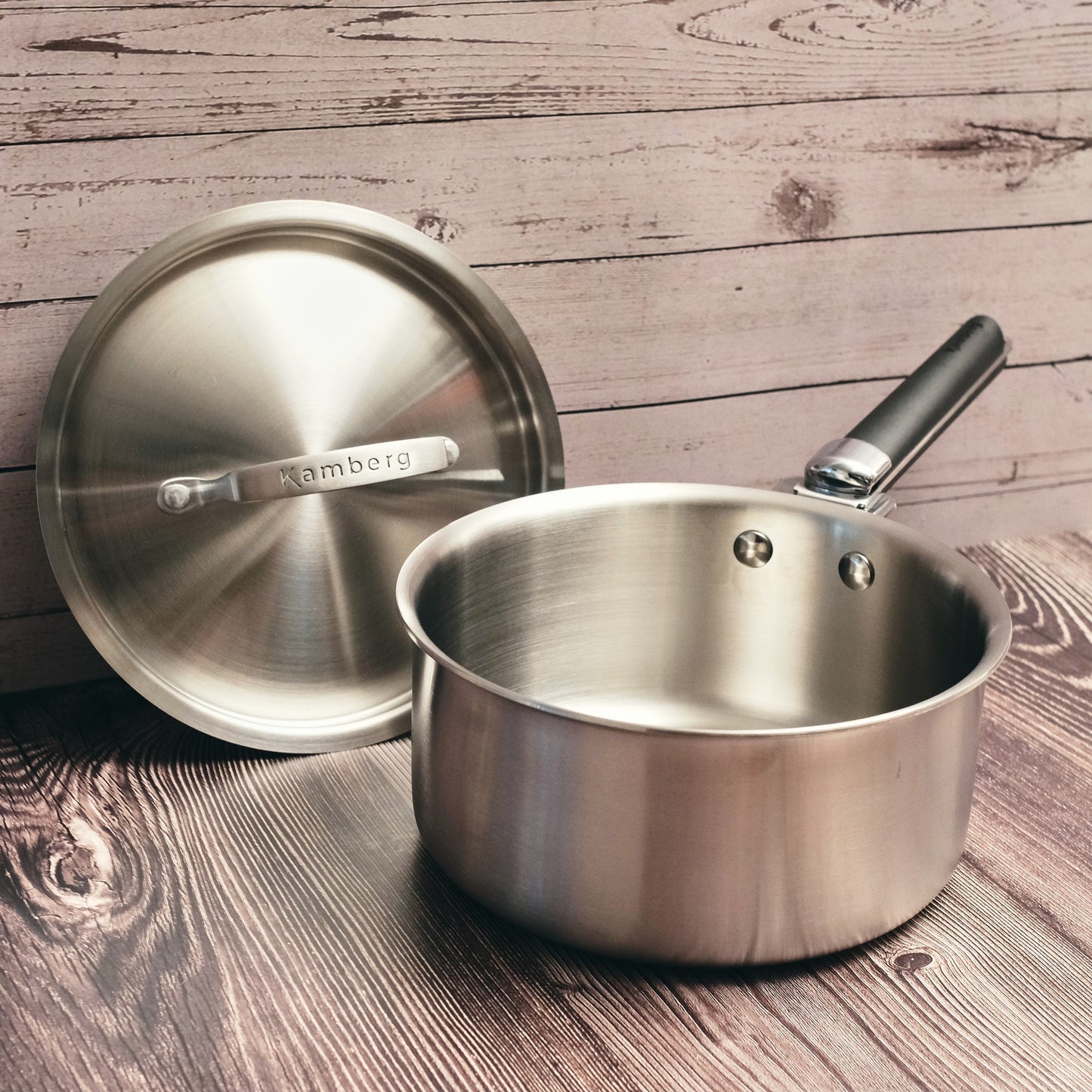COFFRET 2 CASSEROLES 18/20 CM INOX TRIPLY MANCHE AMOVIBLE KAMBERG®