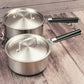 COFFRET 2 CASSEROLES 18/20 CM INOX TRIPLY MANCHE AMOVIBLE KAMBERG®