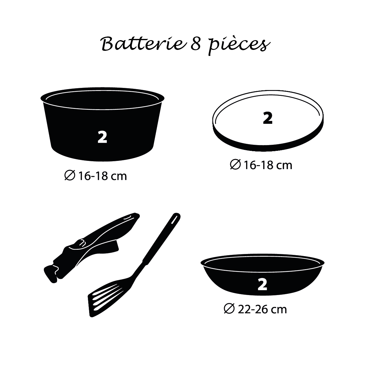 BATTERIE 8 PCS MADE IN FRANCE KAMBERG®