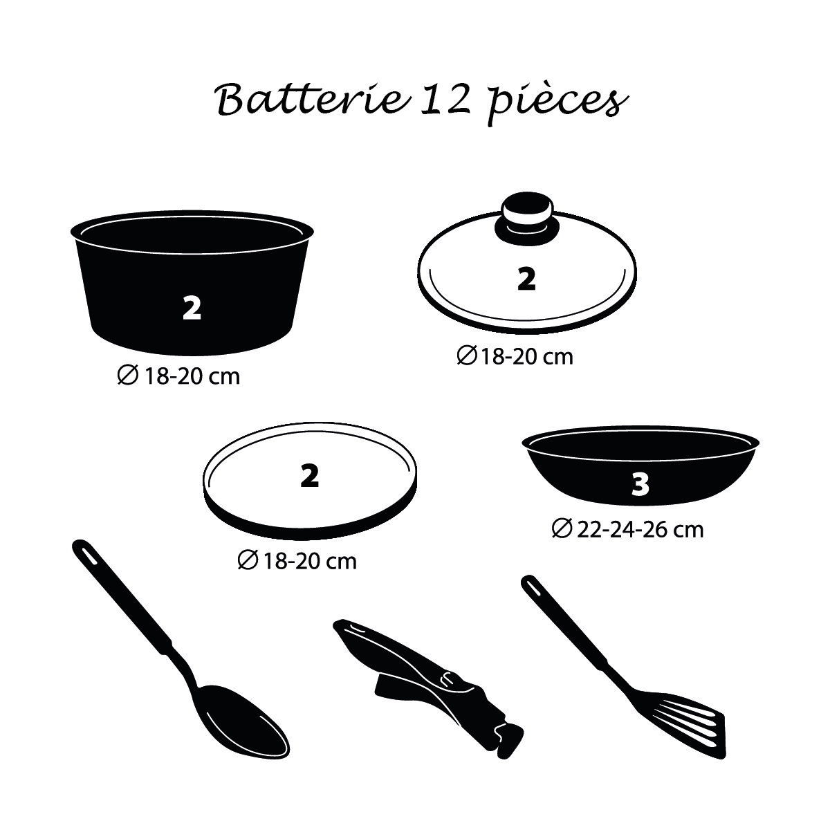 BATTERY 24 PCS CAST ALUMINUM KAMBERG®