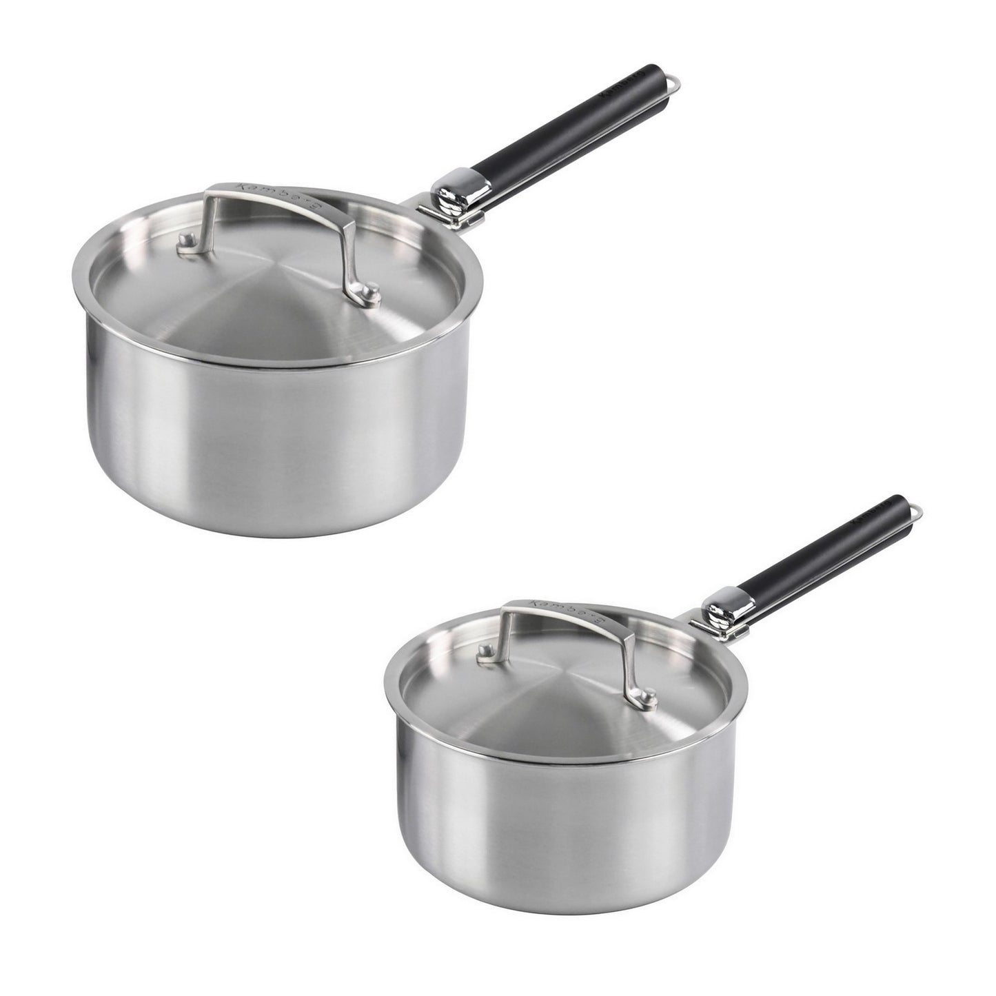 COFFRET 2 CASSEROLES 18/20 CM INOX TRIPLY MANCHE AMOVIBLE KAMBERG®