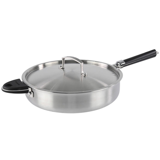 SAUTEUSE 24 CM INOX TRIPLY MANCHE AMOVIBLE KAMBERG®