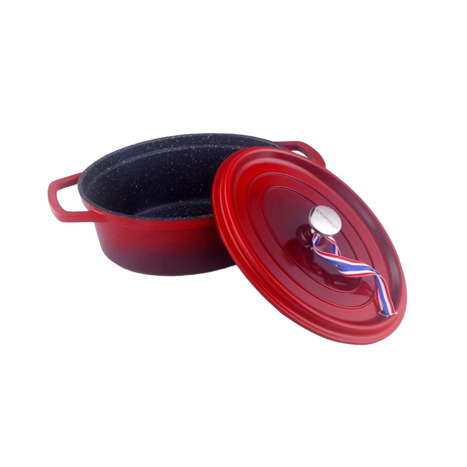 Cocotte Ovale KAMBERG 30cm - Alluminio Fusione, Rivestimento Effetto Pietra, Induzione, Senza PFOA - Foto 4